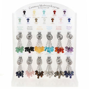 Equilibrium  Gem Stone Mushroom Keyrings |More Than Just A Gift