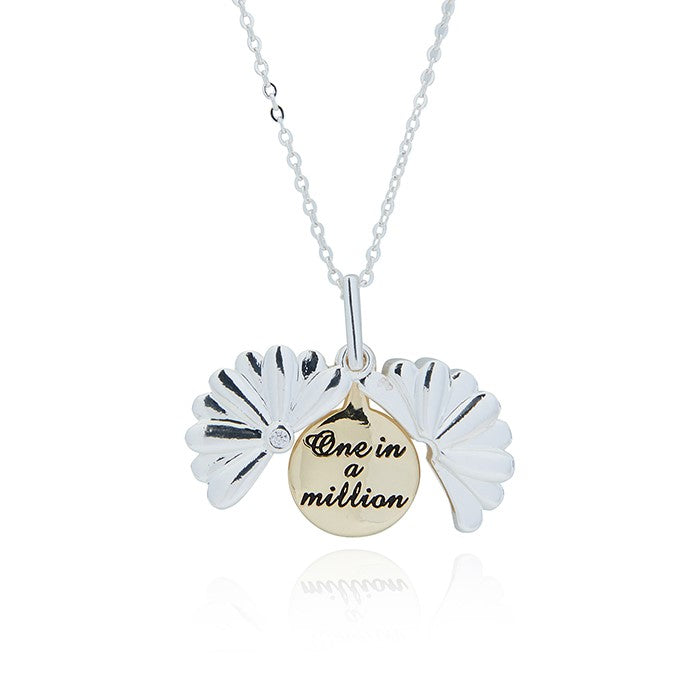 Secret Message Two Tone Flower Necklace Million |More Than Just A Gift