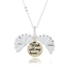Secret Message Two Tone Flower Necklace Love |More Than Just A Gift
