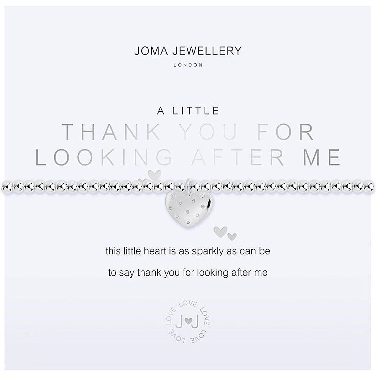 Joma a little Thank You For Looking After Me Bracelet - heart | More Than Just A Gift