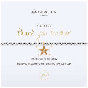 Joma a little Thank You Teacher Bracelet - star | More Than Just A Gift