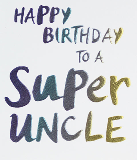 Wow- Super Uncle Birthday Card