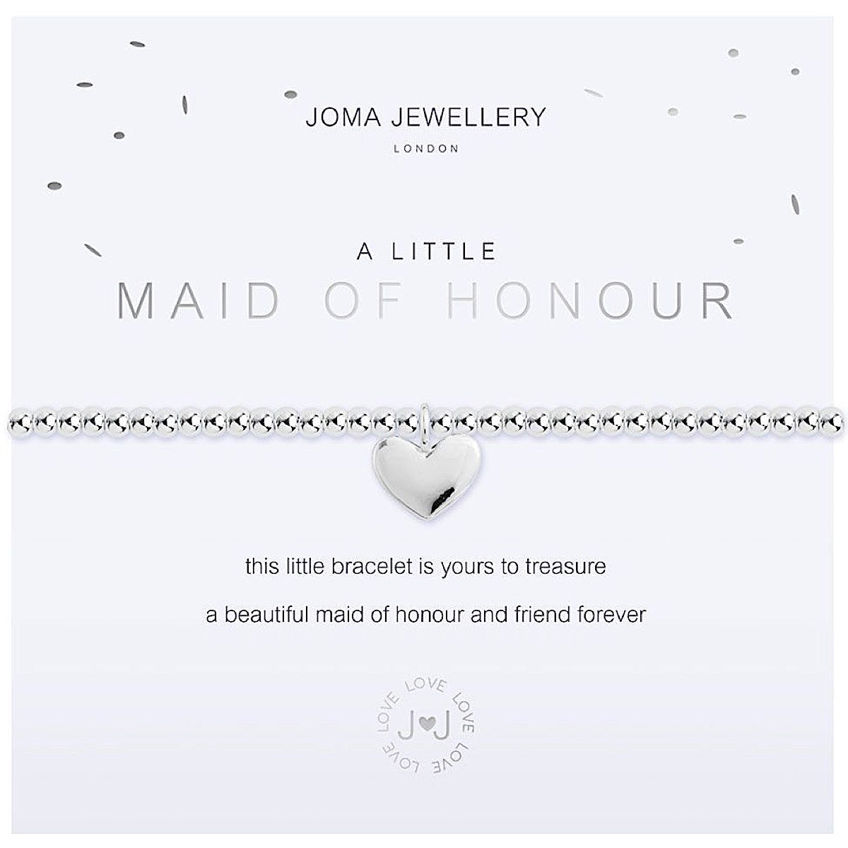 Joma a little Maid of Honour Bracelet - heart | More Than Just A Gift