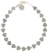 Carrie Elspeth Mini Silver Haematite Hearts Bracelet | More Than Just A Gift