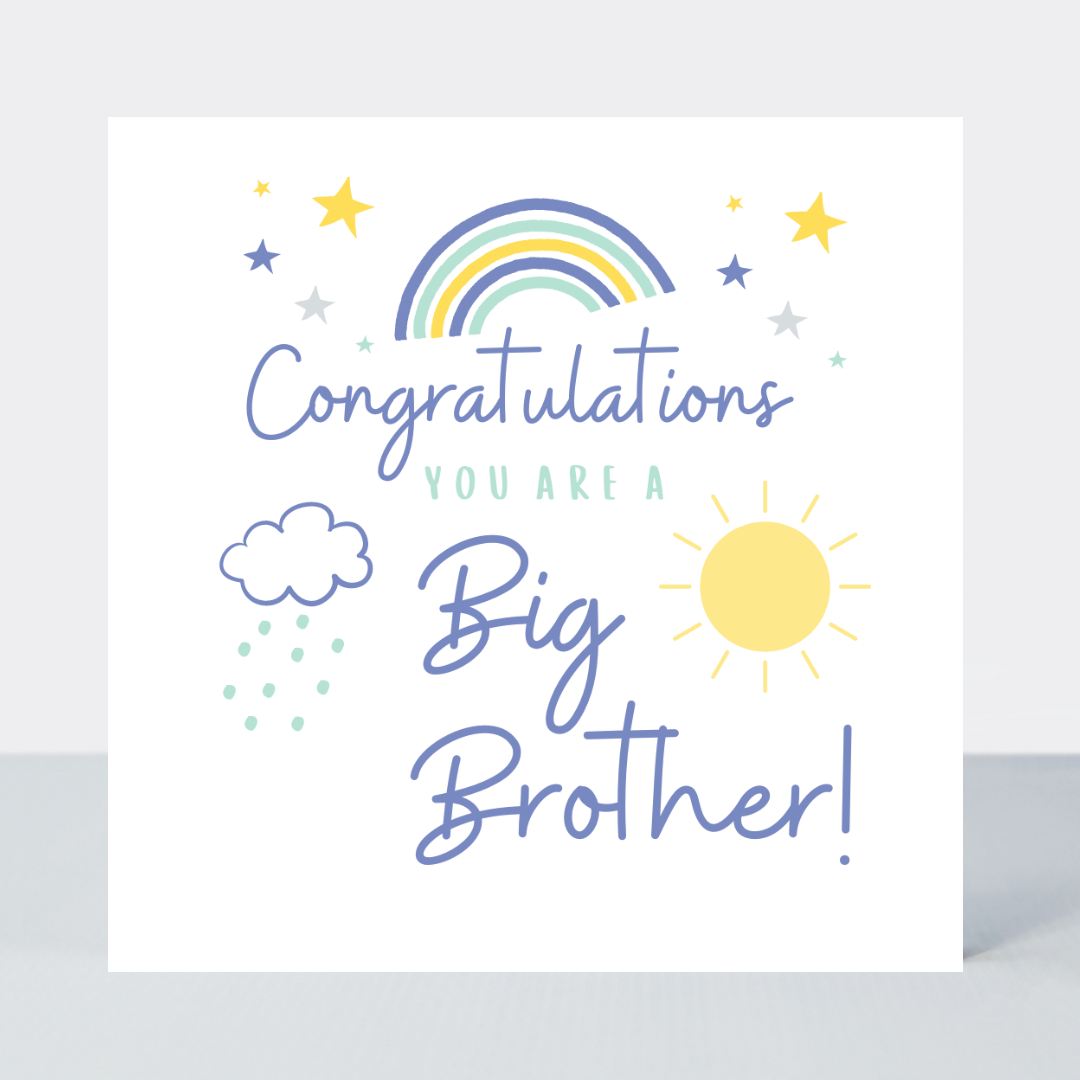 Rainbows You're A Big Brother Card