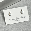 Sterling Silver Opal Teardrop and Crystal Earrings
