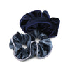 POM Dusky Blue and Navy Velvet Scrunchies - 2 Pack