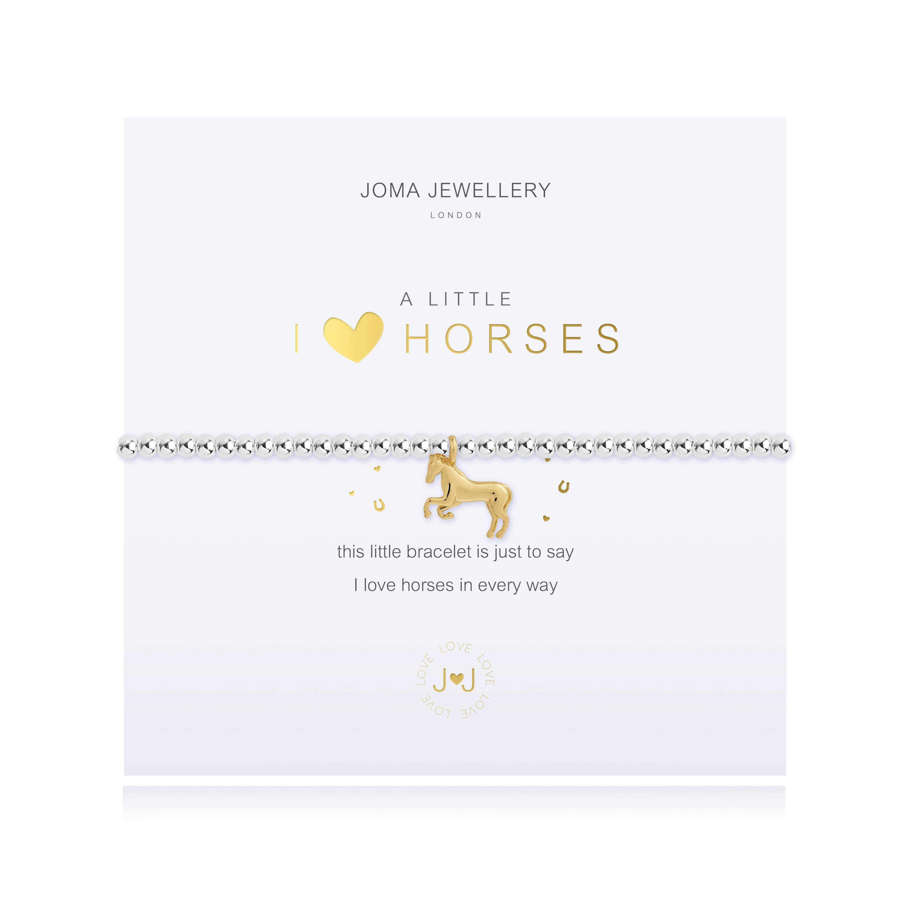 Joma Jewellery a little I Love Horses Bracelet