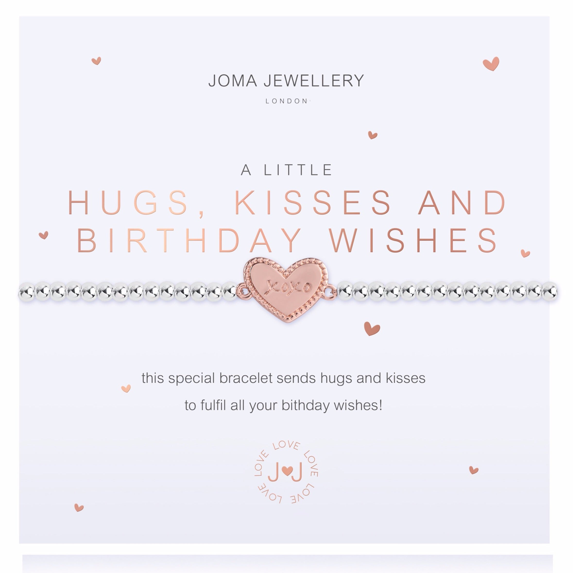 Joma Jewellery A Little Hugs, Kisses and Birthday Wishes Bracelet |More Than Just A Gift