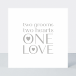 Only Love Two Grooms One Love Card - Foil