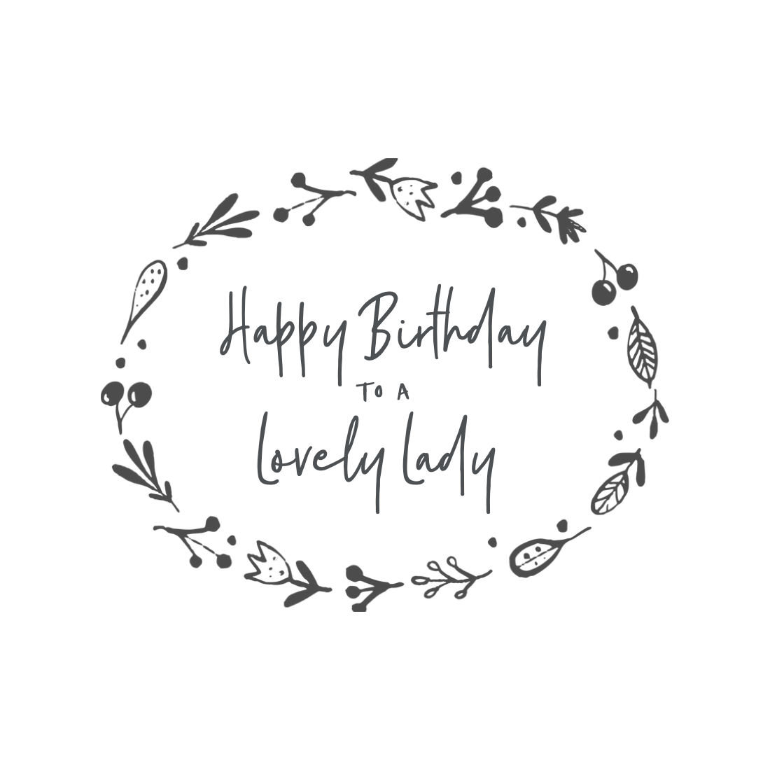 Little Words Lovely Lady Birthday Card