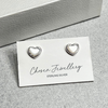 Sterling Silver And Mother Of Pearl Heart Studs