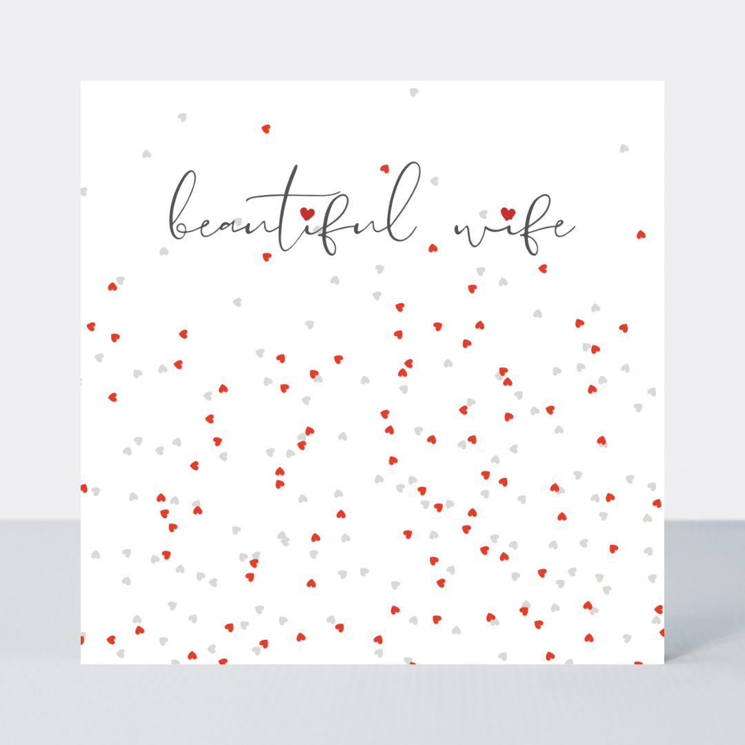 Something Simple Beautiful Wife Red & Silver Foil Card