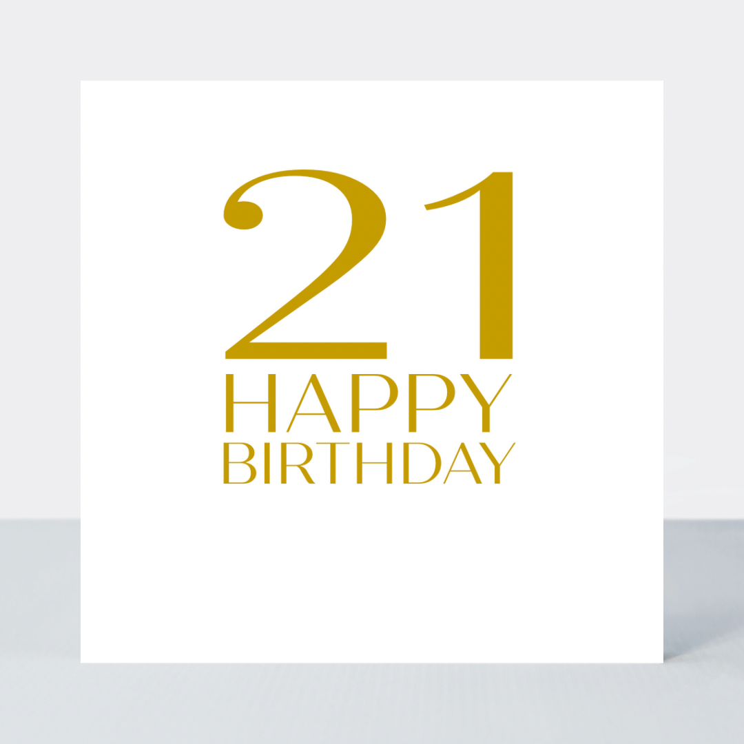 Only A Number Age 21 Birthday Card - Foil