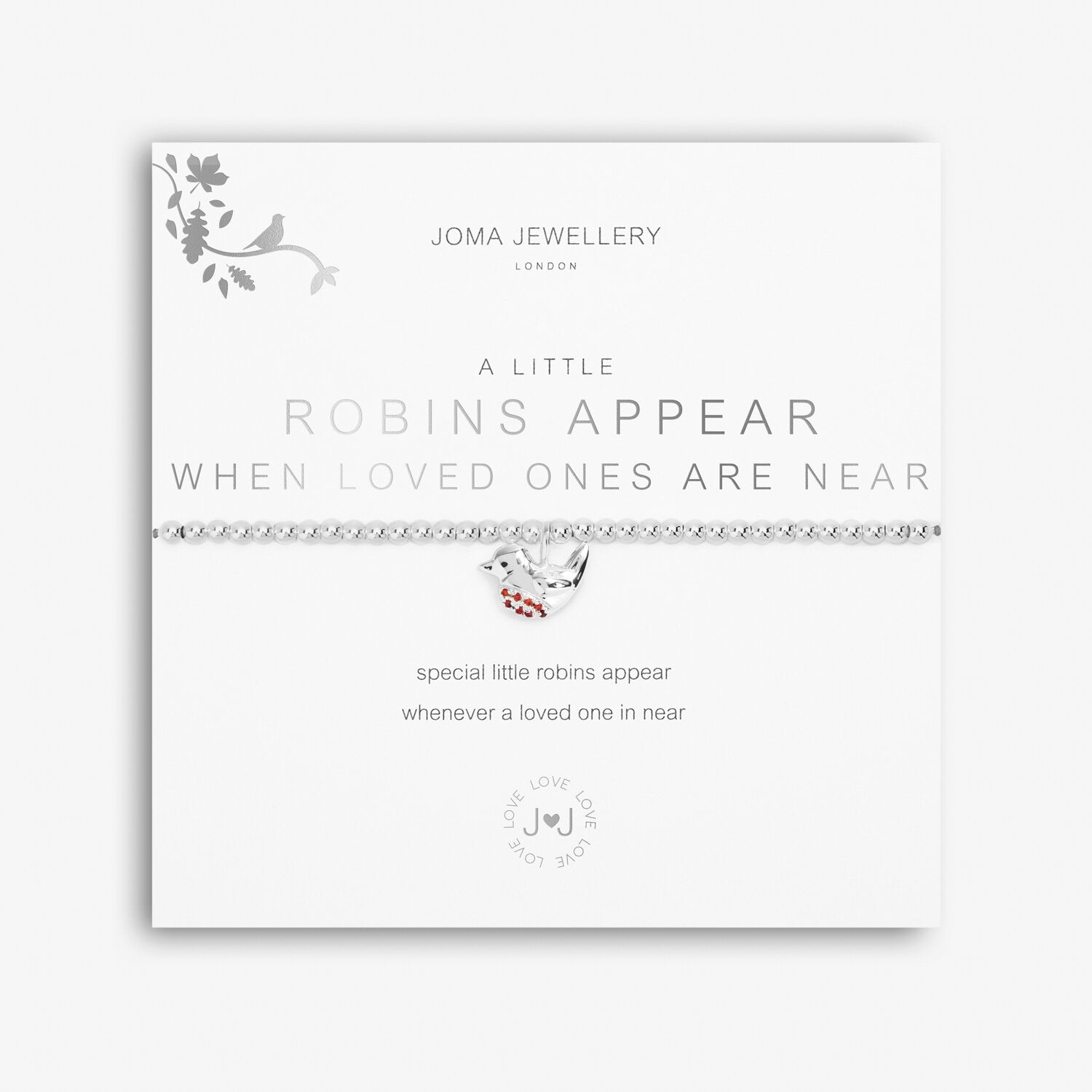Joma Jewellery A Little 'Robins Appear When Loved Ones Are Near' Bracelet | More Than Just A Gift