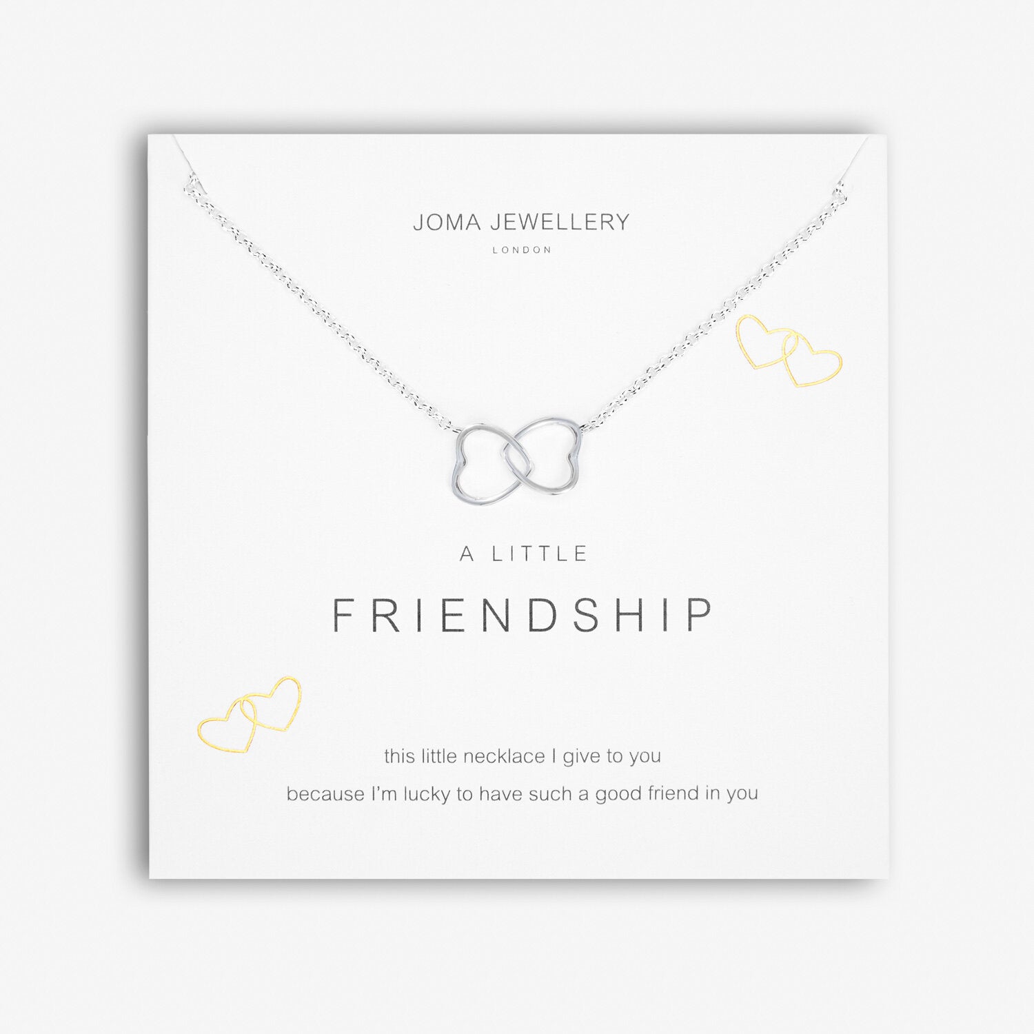 Joma Jewellery A Little Friendship Necklace - Linked Hearts