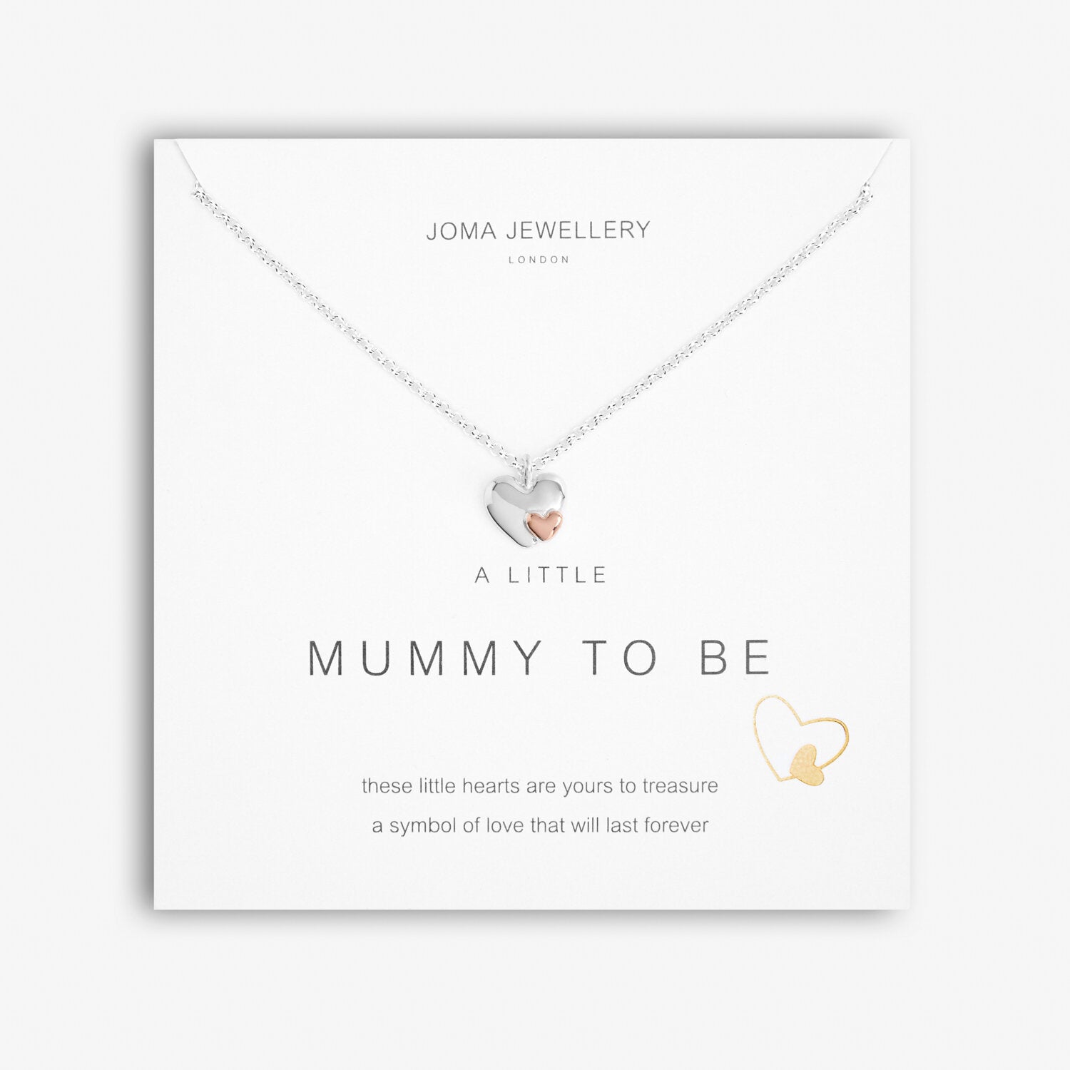 Joma Jewellery A Little Mummy To Be Necklace - Hearts