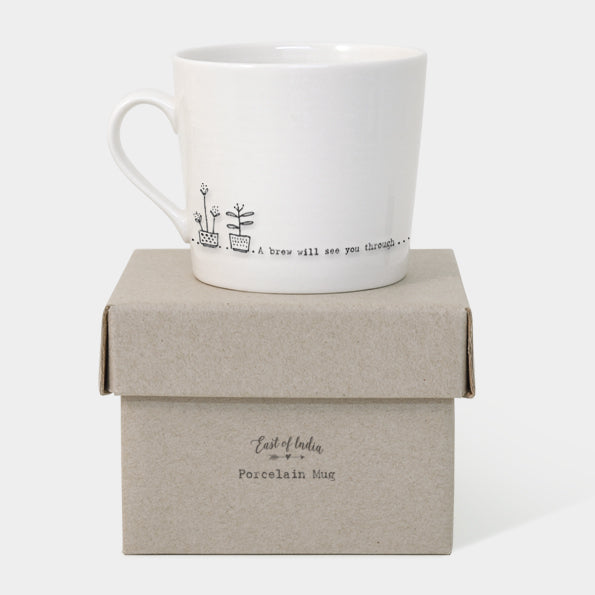 East of India A Brew Will See You Through Boxed Wobbly Mug