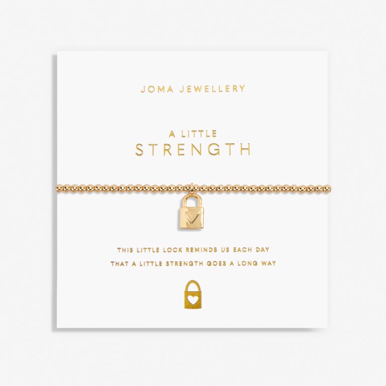 Joma Jewellery Gold A Little 'Strength' Bracelet |More Than Just A Gift