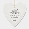 East Of India Porcelain Heart - You have the strength, courage and determination...