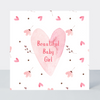Sweet Hearts Beautiful Baby Girl Card