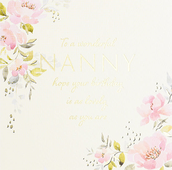 Nanny Lovely Birthday Card