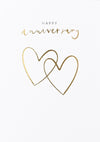 Happy Anniversary Two Hearts Card