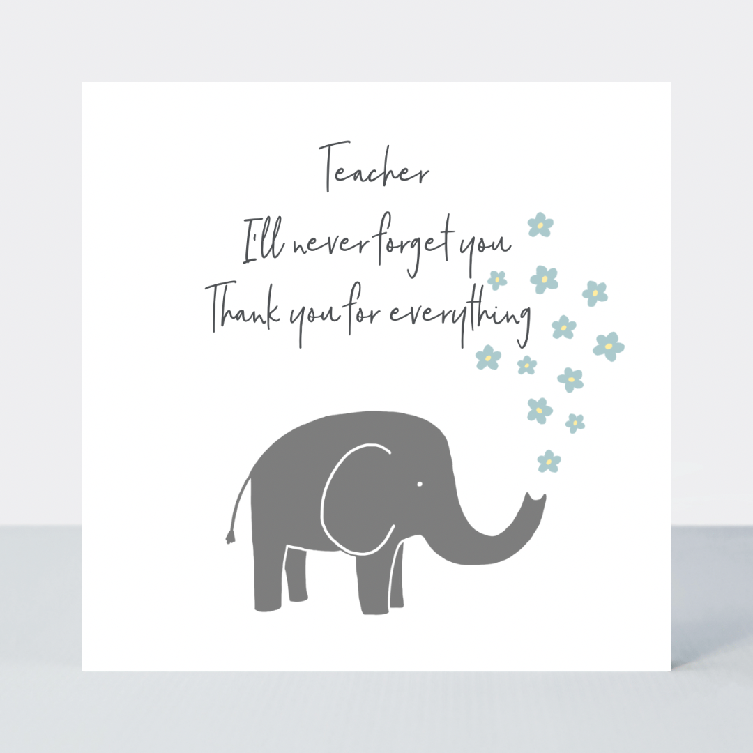 Sweet Little Words Elephant Teacher Card