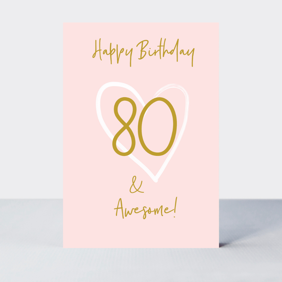 Wonderful You Age 80 Card - Foil