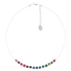 Carrie Elspeth Rainbow Satin Cubes Links Necklace