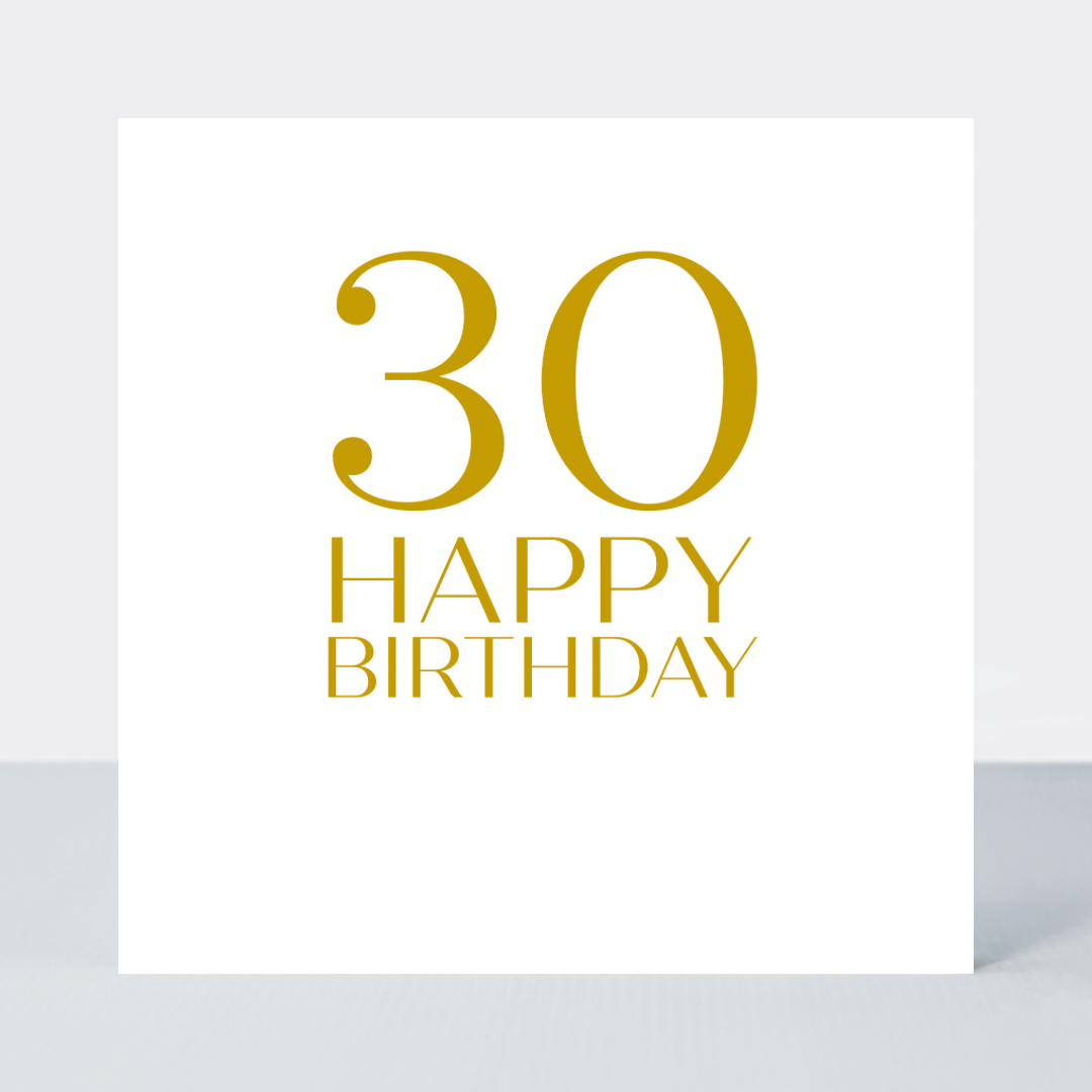 Only A Number Age 30 Birthday Card - Foil