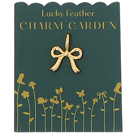 Lucky Feather - Charm Garden - Bow Charm - Gold