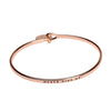 Never Give Up Sentiment Disc Copper Bangle - Rose Gold | More Than Just at Gift | Narborough Hall 