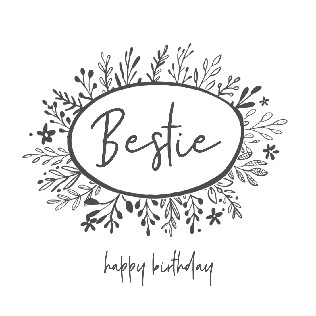 Little Words Bestie Birthday Card