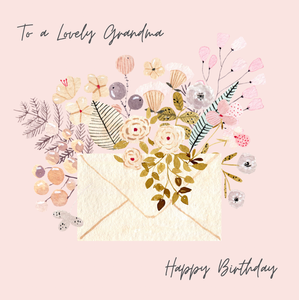 Ma Cherie Lovely Grandma Birthday Card