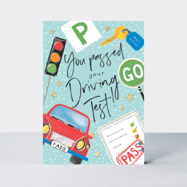 Bright Spark Passed Driving Test Card