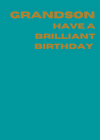Bold Type Grandson Birthday Card