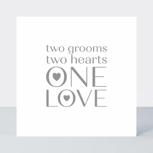 Only Love Two Grooms One Love Card - Foil