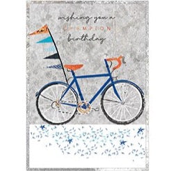 Cobalt Champion Birthday Bike Card