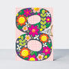 Ditto Age 8 Girl Floral Birthday Card
