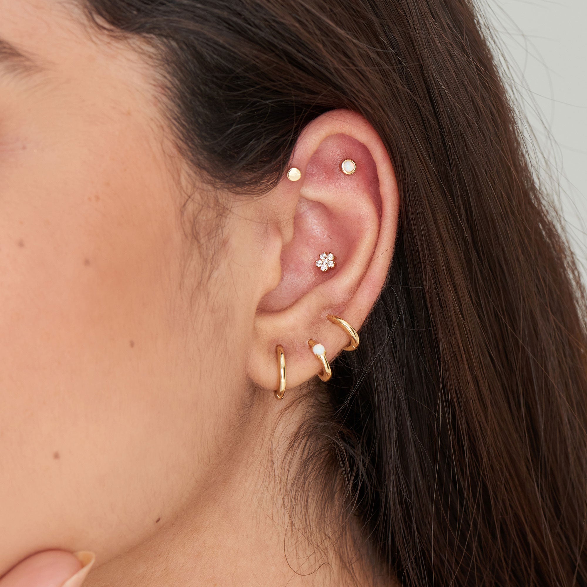 Ania Haie Gold Kyoto Opal Huggie Hoop Earrings