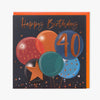 Belly Button Bleu Age 40 Balloons Card