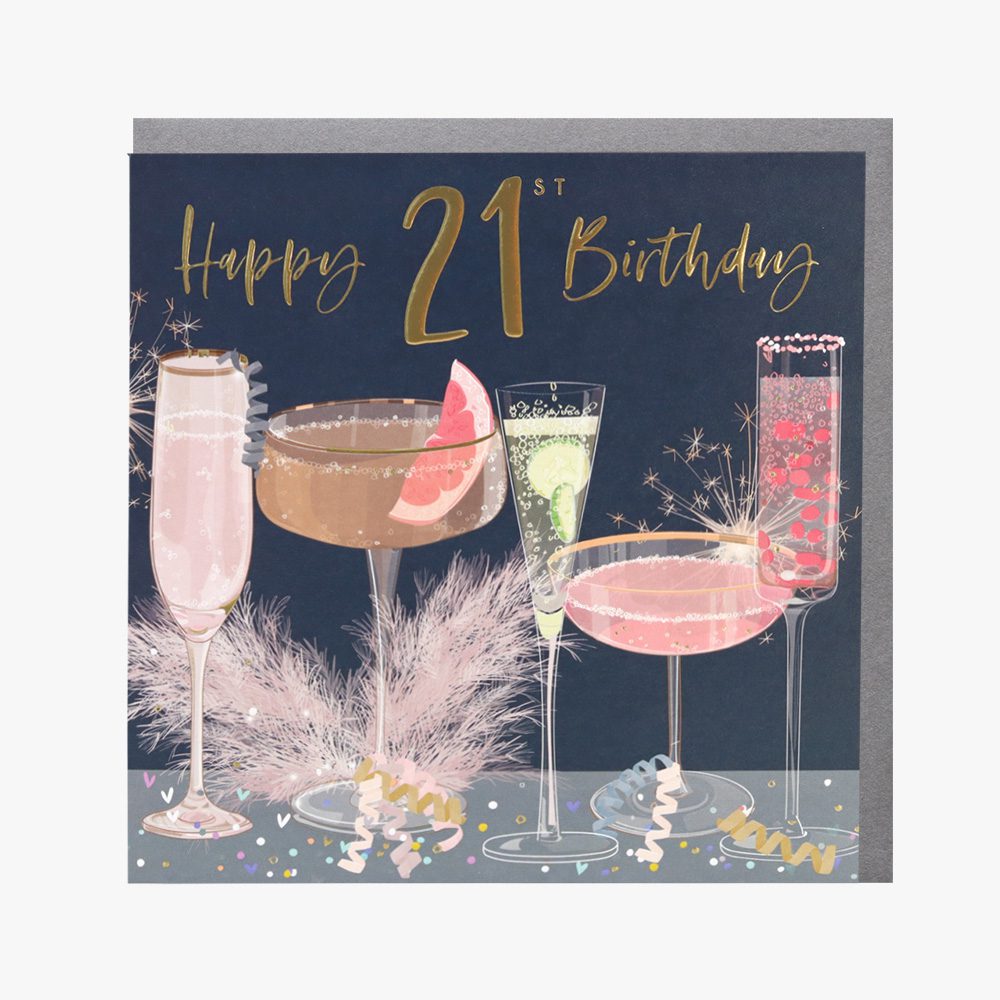 Elle - 21st Birthday Cocktails Card