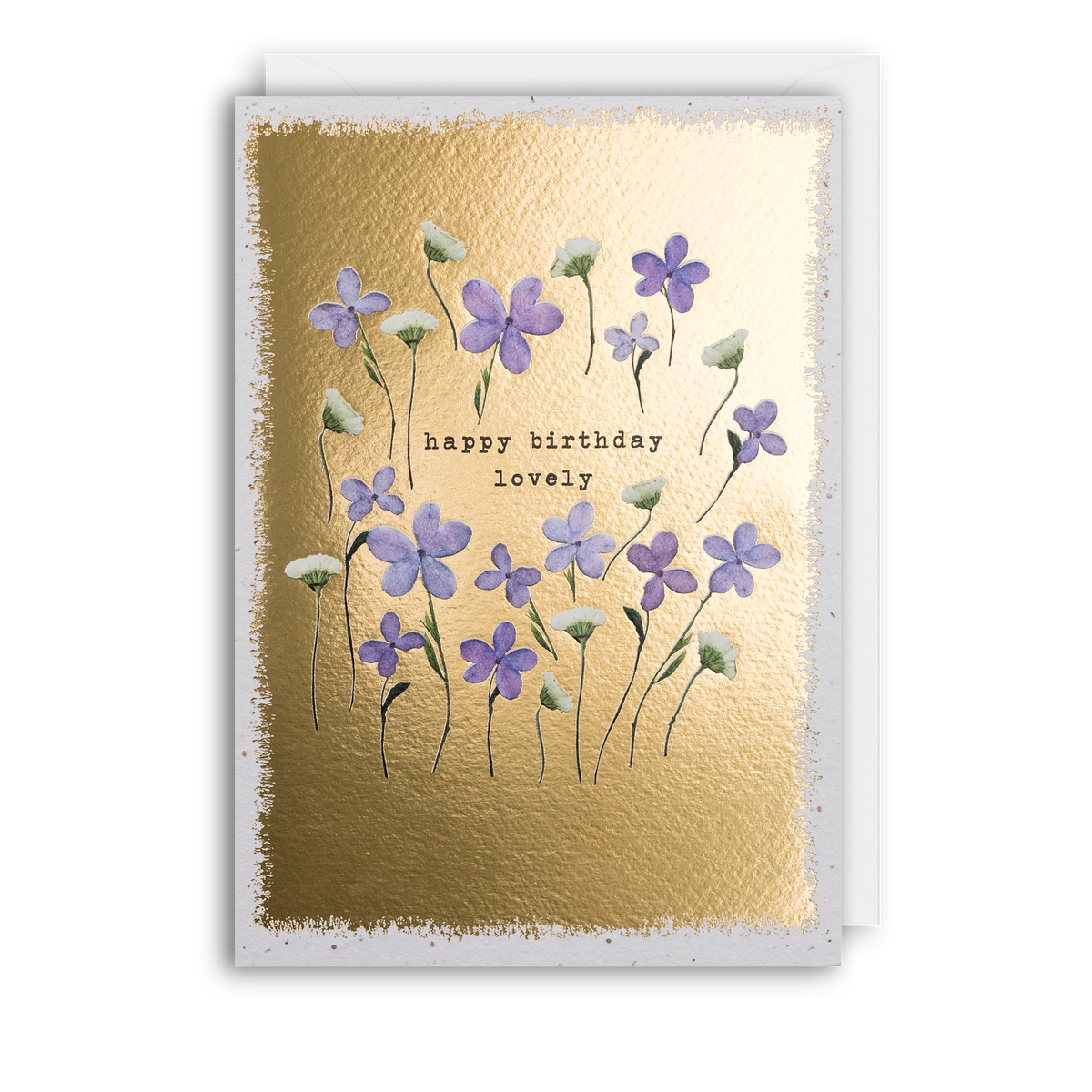 Pressed Flowers Happy Birthday Lovely Card
