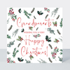 Evergreen Grandparents Happy Christmas Card