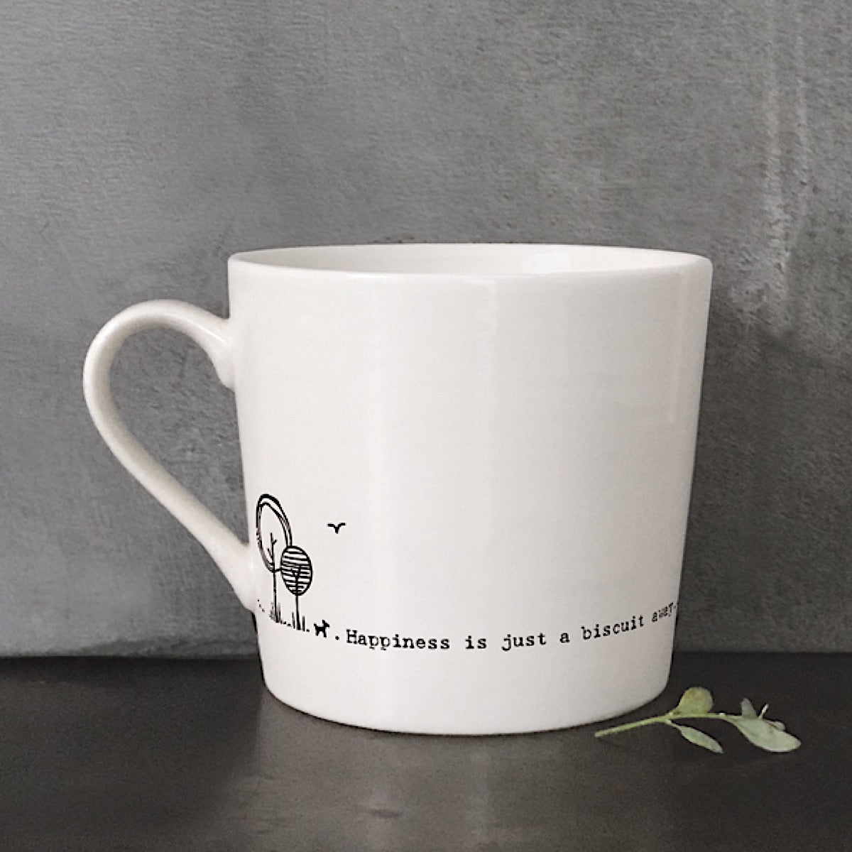 East of India Happiness Is Just a Biscuit Away Boxed Wobbly Mug