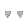 Twinkly Heart Sterling Silver Stud Earrings