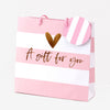 Belly Button Medium Gift Bag Pink Stripe - More Than Just a Gift | Narborough Hall