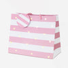 Belly Button Tote Gift Bag Pink Stripe
