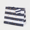 Belly Button Tote Gift Bag Blue Stripe